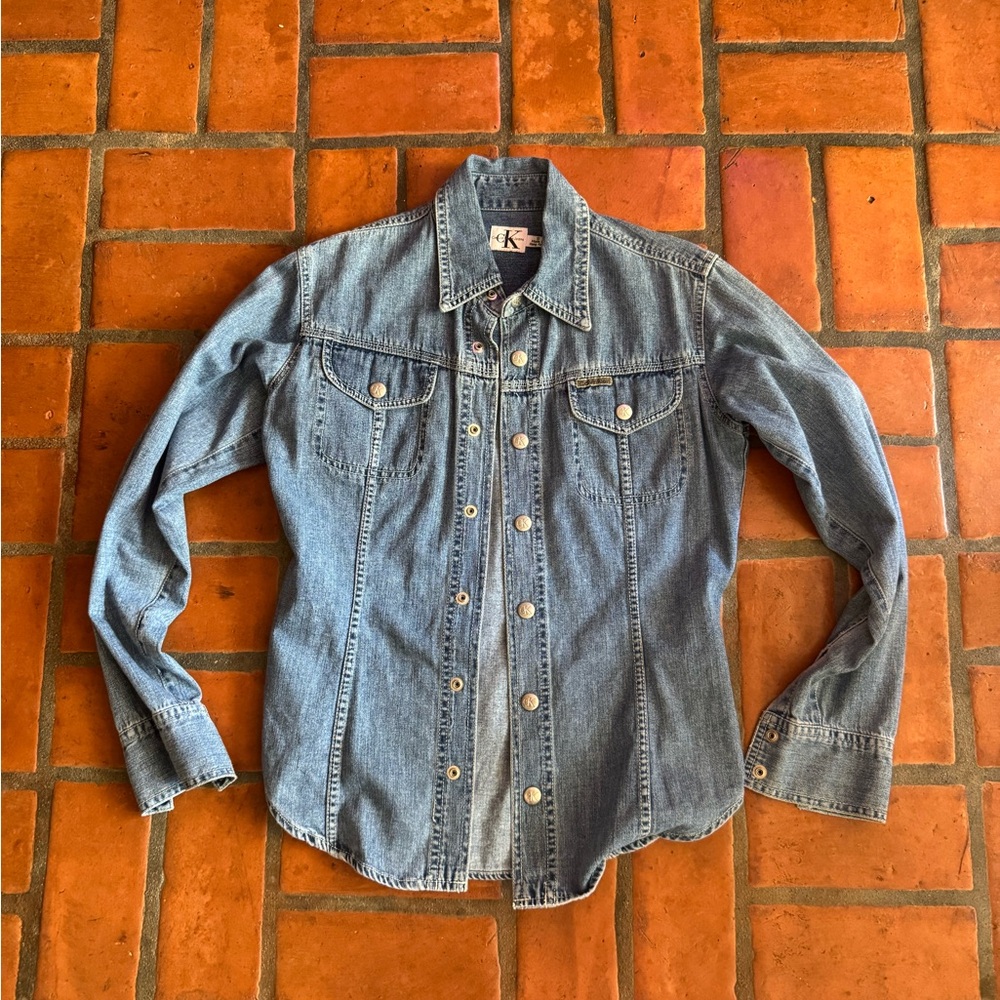 Denim Button-Up Shirt